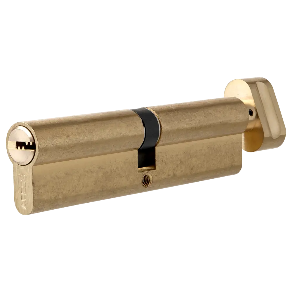 Цилиндр Apecs SM-120-C-G, 60x60 мм, ключ/вертушка, цвет золото ЦИЛИНДР APECS SM-120-C-G КЛ-ВЕРТ STLM-2105148