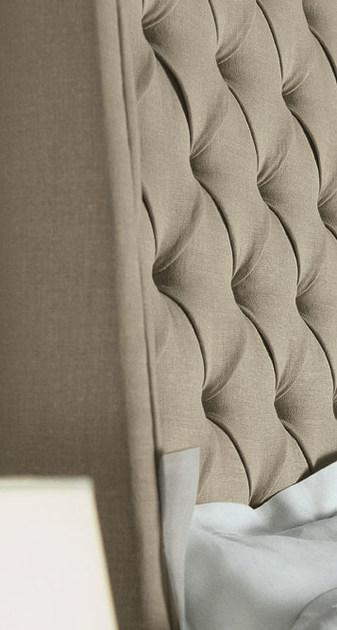 Meridiani Двуспальная кровать из ткани с тафтинговым изголовьем Turman sun-id-1371287 - Вид №3