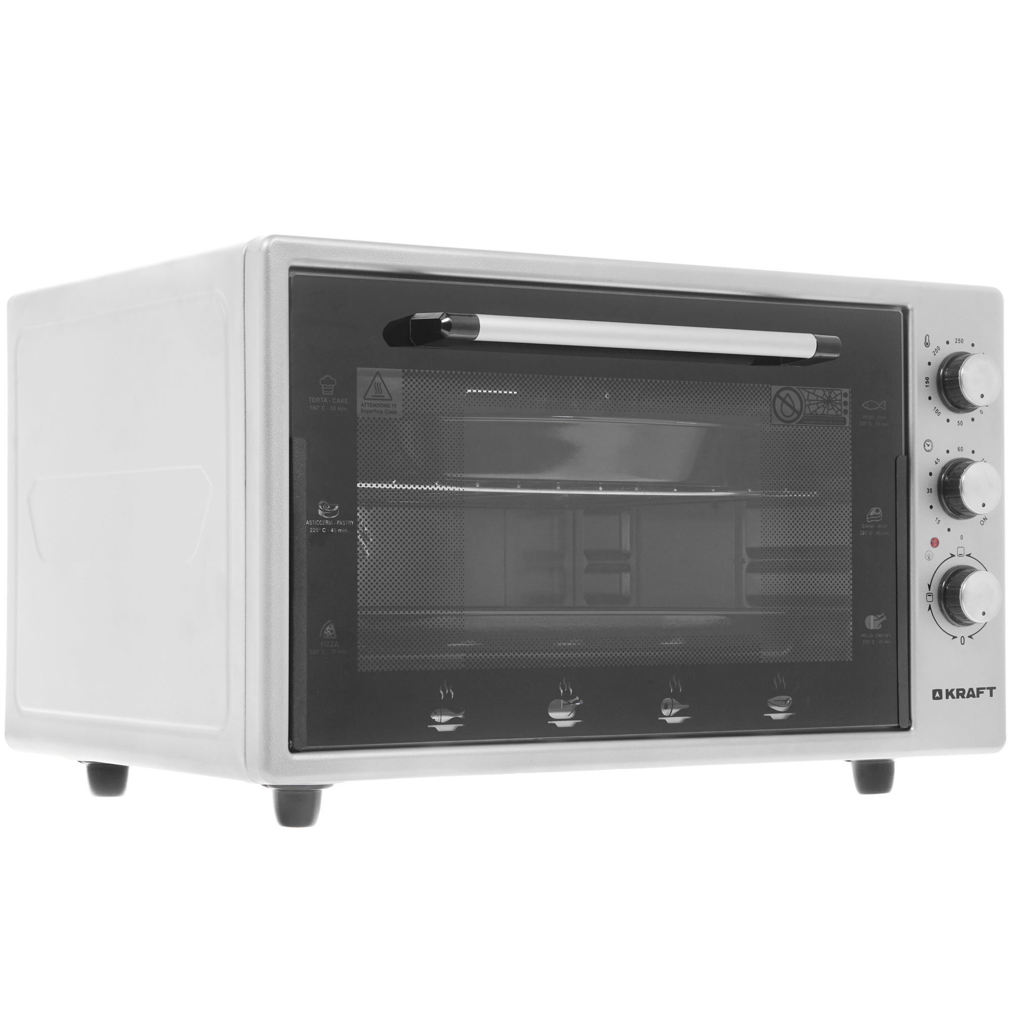 8192481 Мини-печь Kraft KF-MO 4500 GR серебристый STDN-0086623 - Вид №1