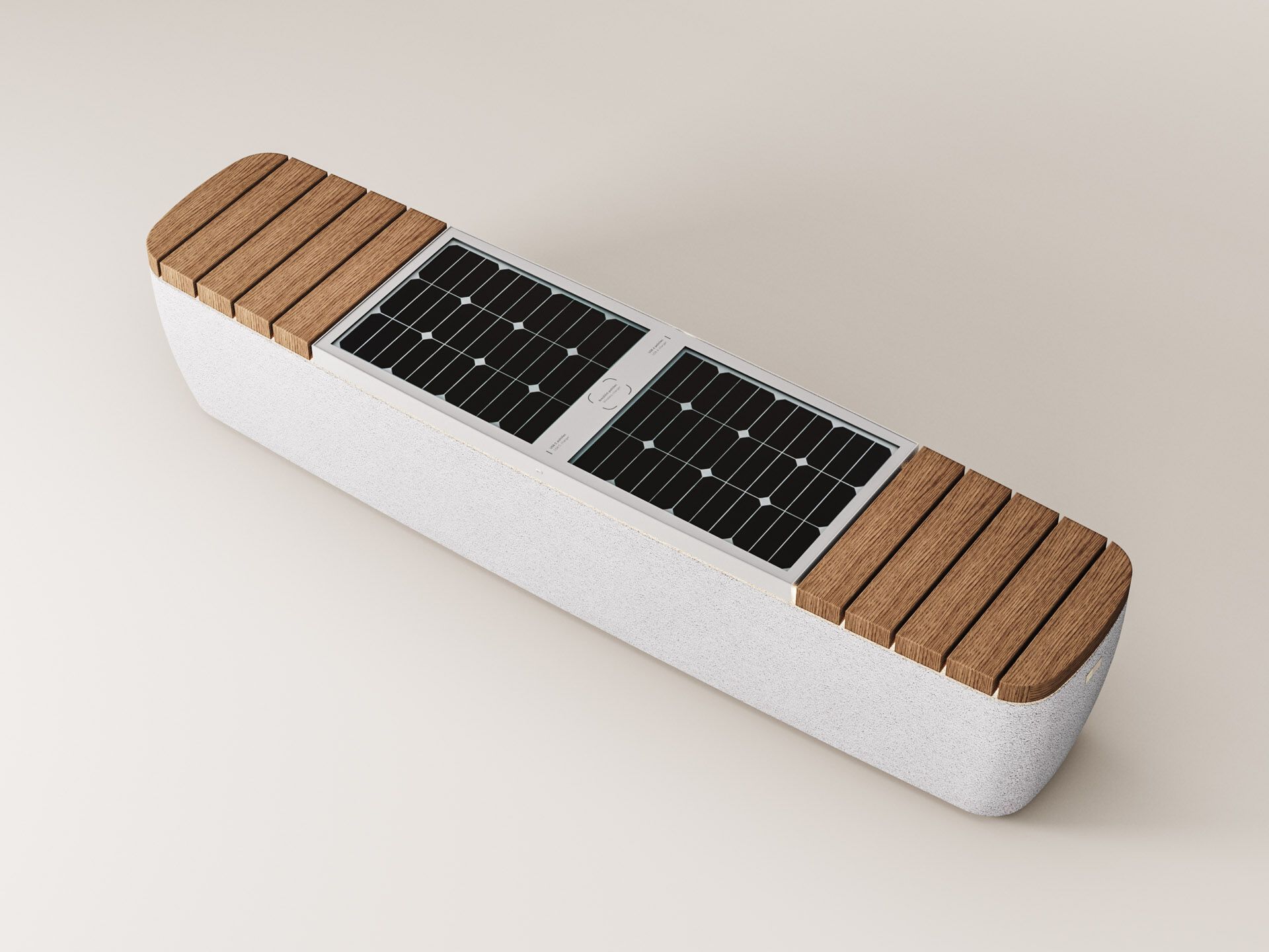 Солнечная бетонная скамья со встроенным освещением Kremen ARCH-00122992 - Вид №17