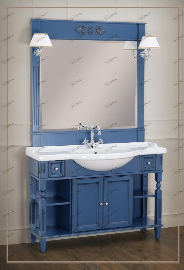 Комплект мебели MIGLIORE Kantri 120 см эмаль синяя, патина орех sun-id-686157