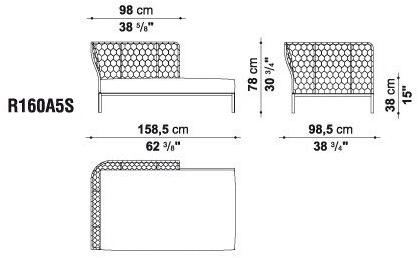 B&B Italia Outdoor Модульный угловой диван Ravel sun-id-1489537 - Вид №25