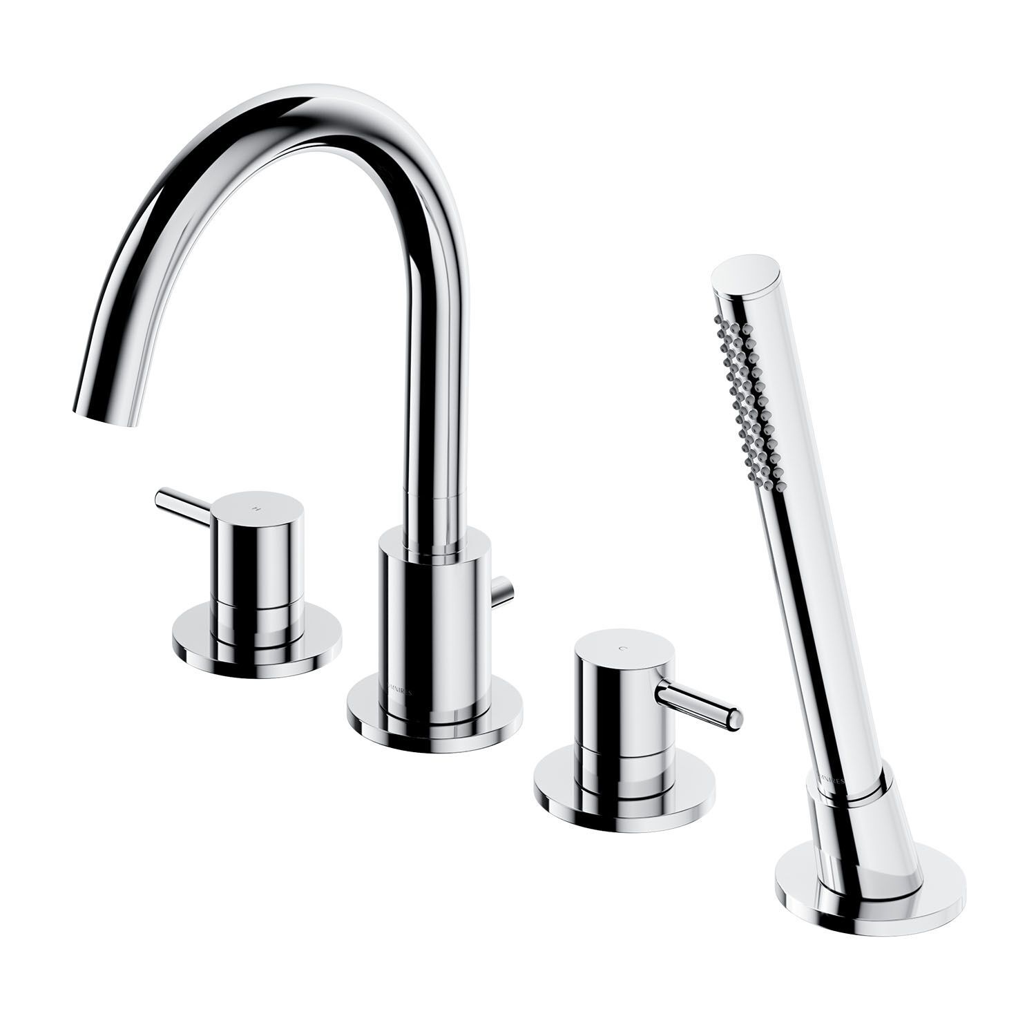 Смеситель для ванны с 4 отверстиями и ручным душем OMNIRES Y ARCH-00055151 - Вид №7