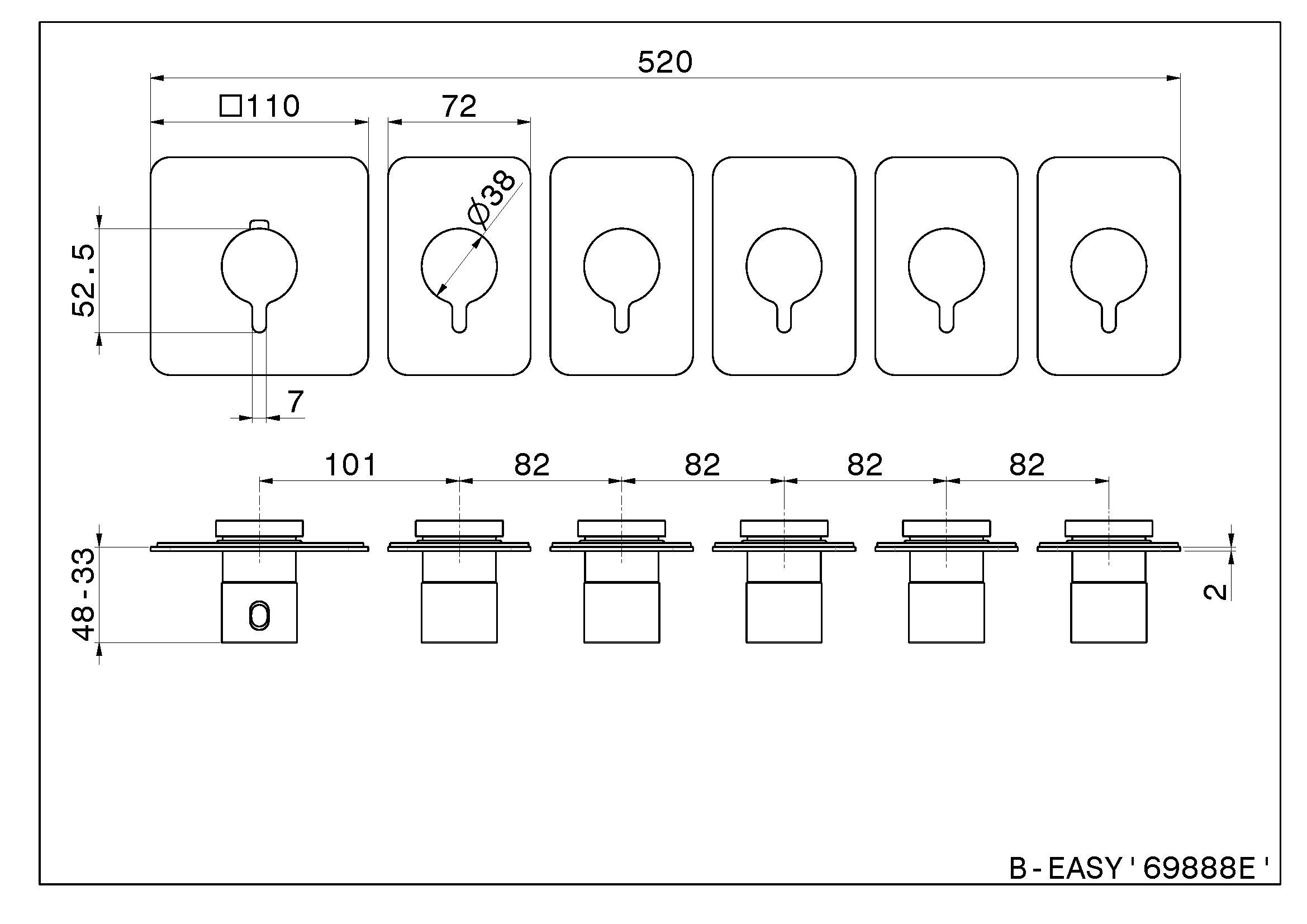 Термостатический встраиваемый смеситель для душа Newform B-EASY ARCH-00078825 - Вид №2