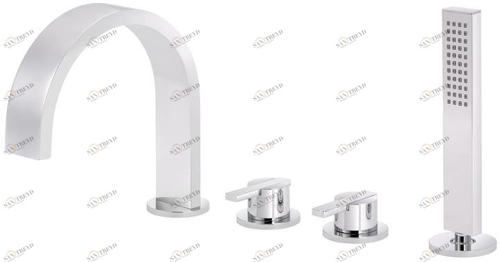 rvb Комплект для ванны с ручным душем на 4 отверстия Line 4575.--.70