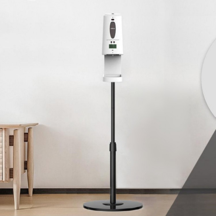 001TM MIRTOO Сенсорный дозатор для антисептика с встроенным бесконтактным термометром MIRTOO 001TM с поддоном емкость 1300 мл. белый  - Вид №2