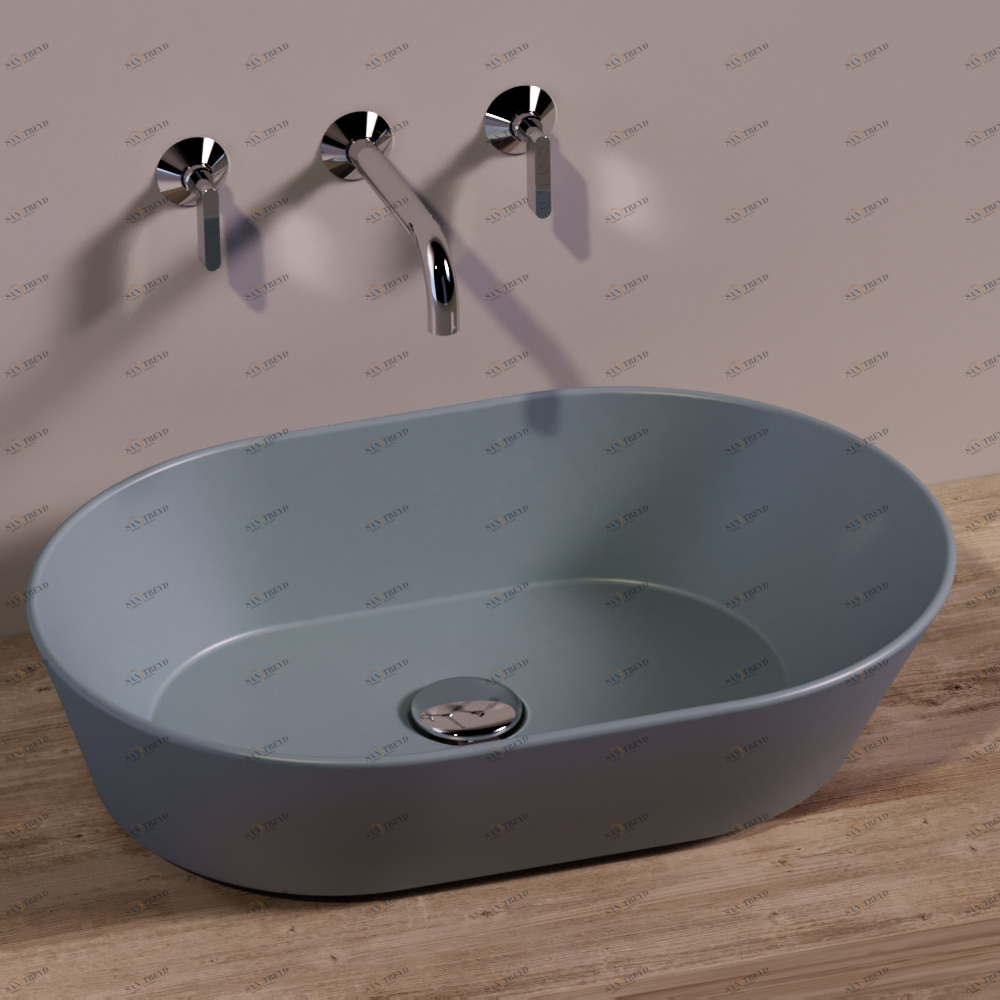 WA02CEMENTOMATT Накладная раковина на столешницу  овальная Simas 