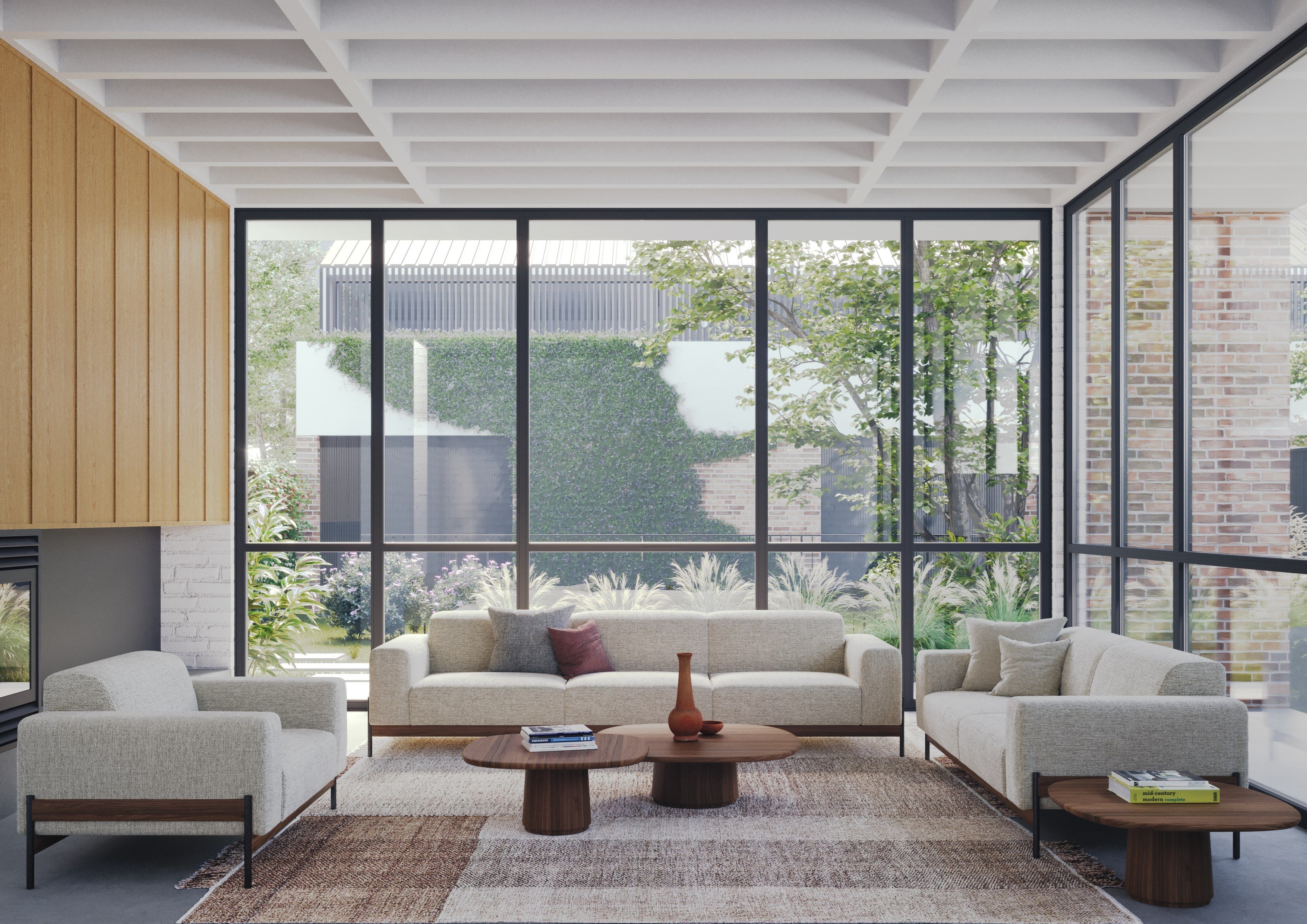 Деревянный низкий квадратный журнальный столик для гостиной Wewood Amos ARCH-00024447 - Вид №3