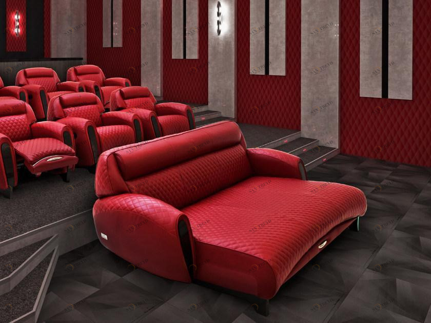 Tonino Lamborghini Casa 3-х местный кожаный диван с шезлонгом Imola sun-id-1505701