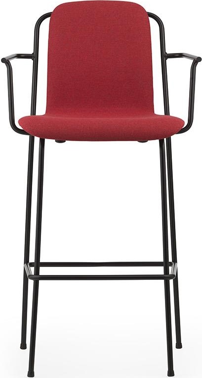 602481 Кресло Bar, 75 см, полная обивка, черная сталь / лен Main Line Normann Copenhagen Studio - Вид №1