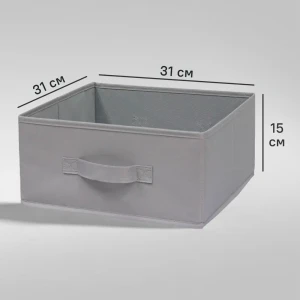 Короб Spaceo KUB Granit 15x31x31 см 14.4 л спанбонд цвет графитовый 81990646 STLM-2062882