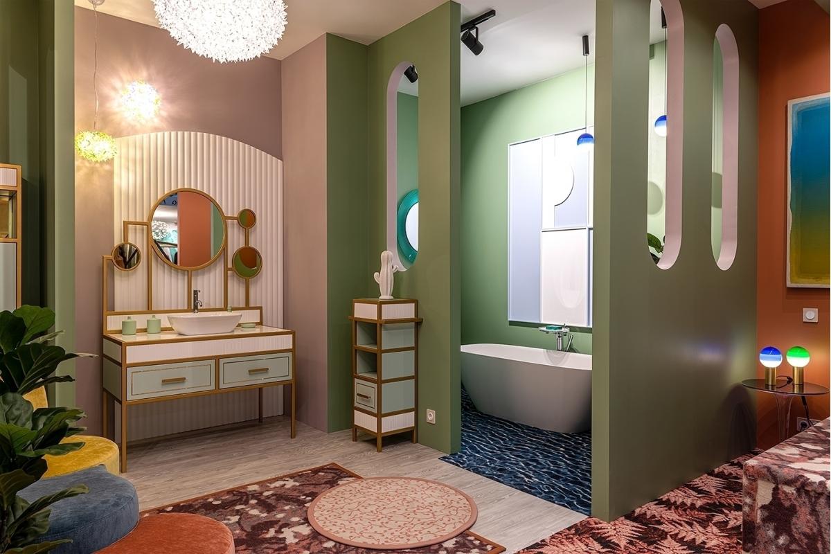 085707 Настольный светильник S черный-латунь Marset Dipping Light 