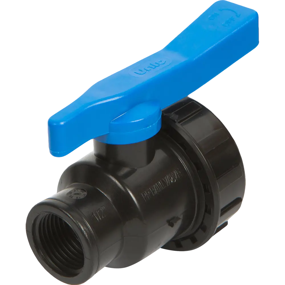 Кран ПНД 1/2"х1/2" внутренняя резьба полиэтилен 82148987 STLM-2095844 UNIO 