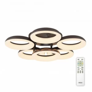 Потолочная светодиодная люстра Citilux Паркер Кофе CL225165R CITILUX ДИЗАЙНЕРСКИЕ, ПАРКЕР КОФЕ 00-3888627 Коричневый