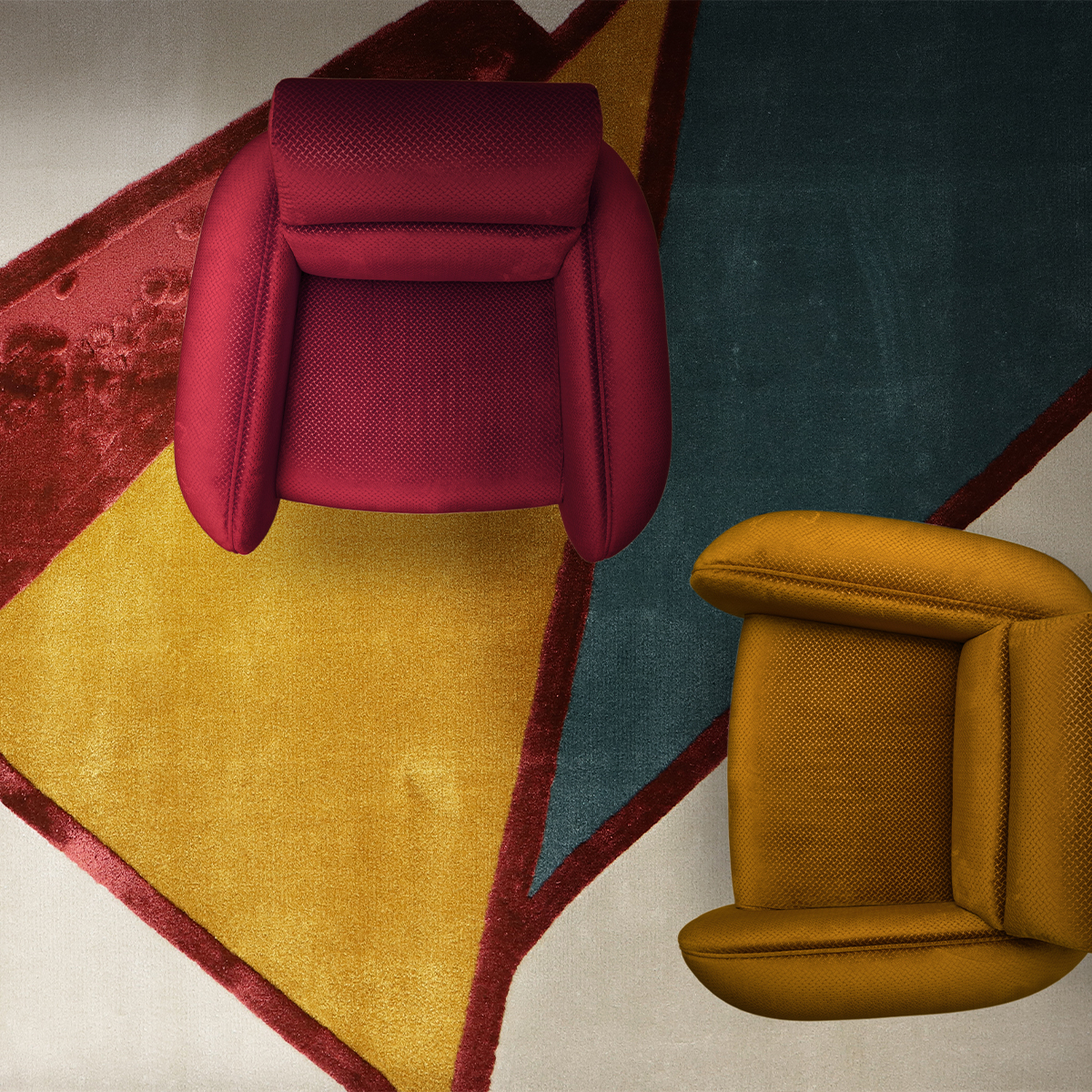 Softgoods Bauhau Geometric Rug Covethouse RUG SOCIETY  - Вид №1