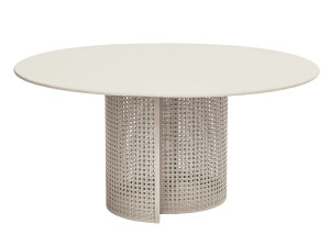 Круглый садовый столик из оцинкованной стали