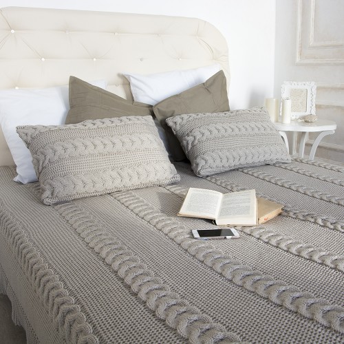 Плед LILIAN 135*220 APERO ДИЗАЙНЕРСКИЕ, ВЯЗАНЫЕ, ОДНОТОННЫЕ 010332 Коричневый  - Вид №1