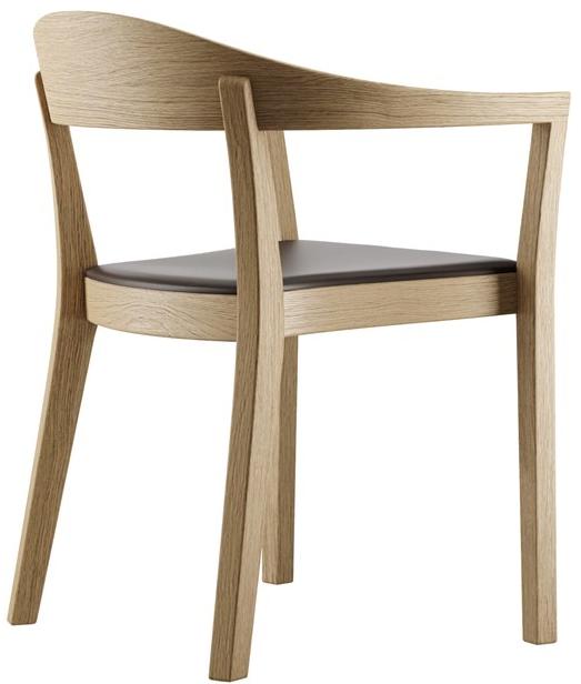 horgenglarus Штабелируемый стул из массива дерева с подлокотниками  3-350a  - Вид №5