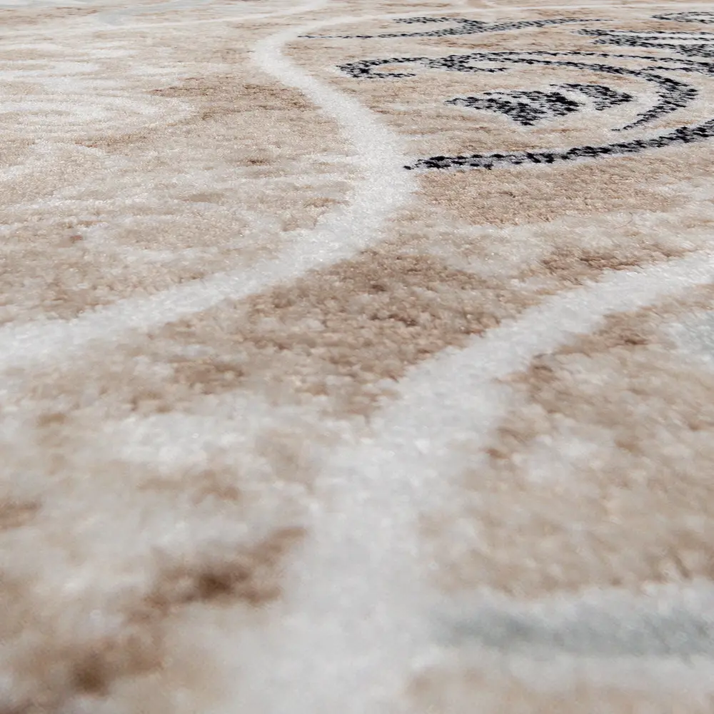 Ковер полипропилен Люкс L013 KP ø150 см цвет бежевый MERINOS STLM-2086044 - Вид №4