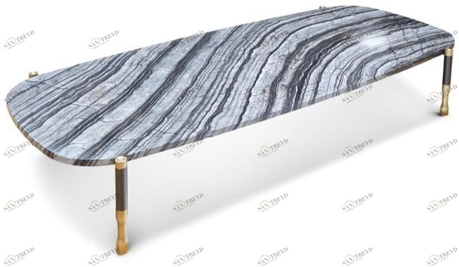 Bellotti Ezio Прямоугольный журнальный столик с мраморной столешницей Gea 2019-25