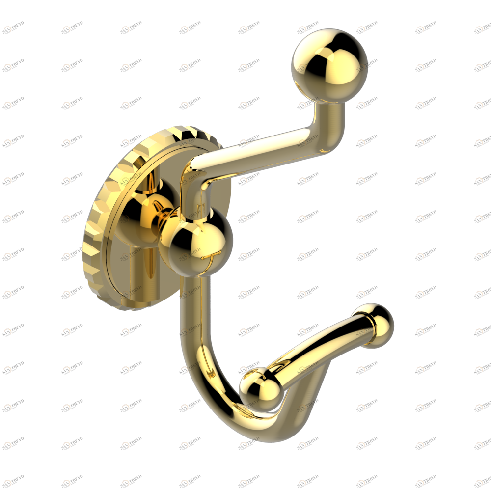 G9G-510A Крючок для халатов двойной Thg-paris System с говлитом Покрытие PVD золотистый цвет G9G-510A CAT.F