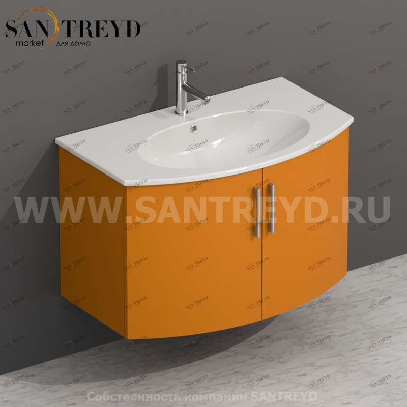 MDMA80Y151 Тумба с двумя створками 78 см оранжевая Globo 4ALL Италия Ceramica Globo