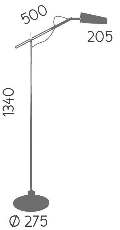 Aromas del Campo Регулируемый металлический торшер Pau P1028  - Вид №3