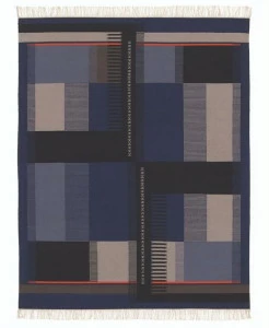 e15 Прямоугольный шерстяной коврик с геометрическими мотивами  Rh02