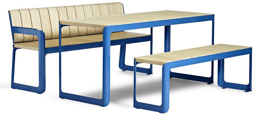 VESTRE Скамья из стали и дерева со спинкой Air sun-id-1411183 - Вид №1