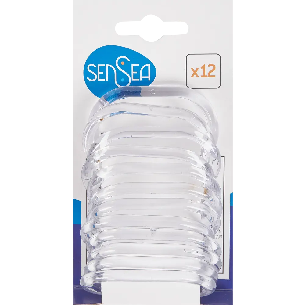 Кольца для шторок Sensea пластиковые цвет прозрачный 12 шт STLM-2071752 - Вид №1
