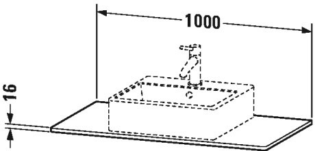 XS060E09191 XSquare Консоль Серо-коричневый декор Duravit - Вид №1