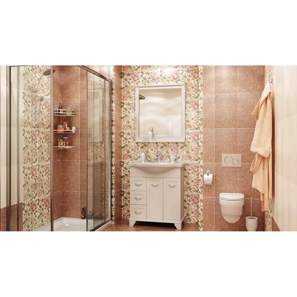 Зеркало Aquaton Шарм 75 см прямоугольное цвет белый матовый STLM-2102605 - Вид №2