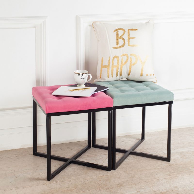 Пуф голубой на черном основании FOR MISS ДИЗАЙНЕРСКИЕ 263995 Черный;голубой  - Вид №1