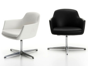 Кожаный поворотный стул