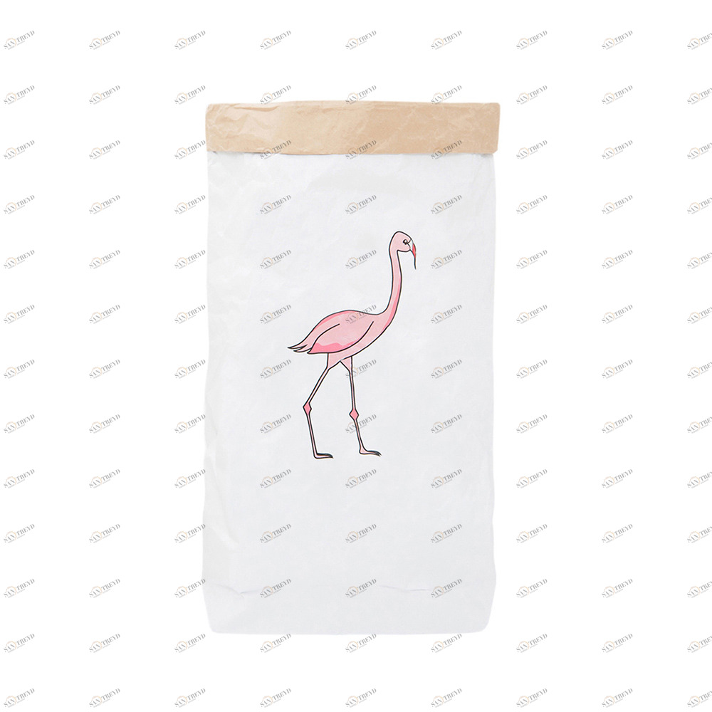 Эко-мешок для игрушек Flamingo из крафт бумаги VAMVIGVAM FLAMINGO 282063 Белый;бежевый Santreyd 