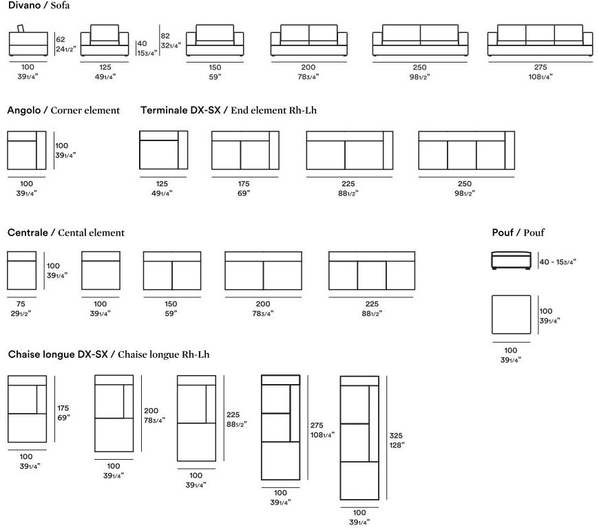 JESSE 4-х местный тканевый диван с шезлонгом Terence sun-id-1453195 - Вид №4