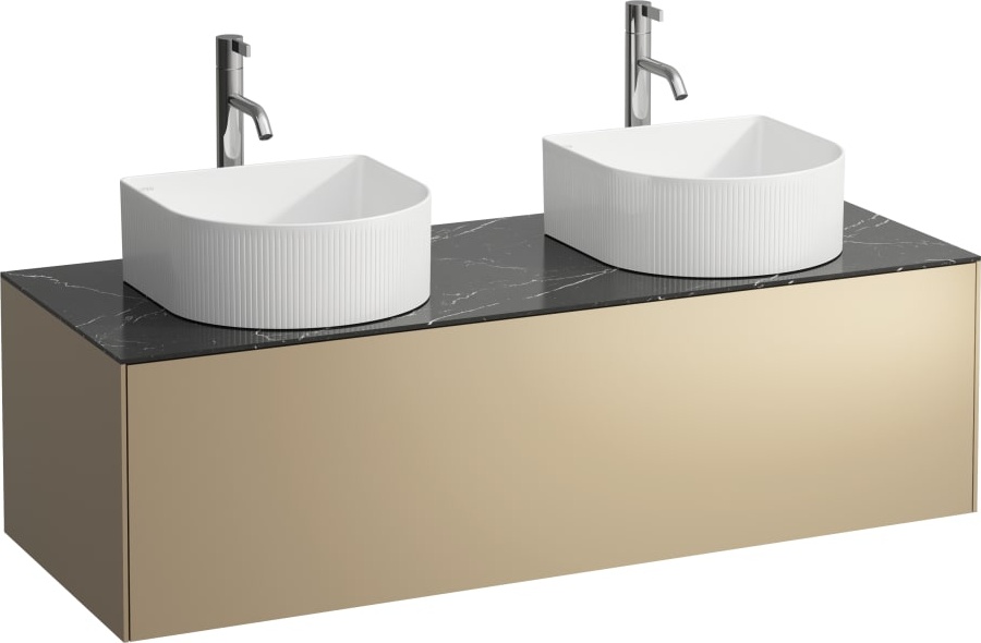 H4054280341431 Шкафчик, 1 ящик, совместим с раковиной-чашей 812340, 812341, 812342, 812343, с отверстием слева и справа, с отверстиями под смесители LAUFEN PRO