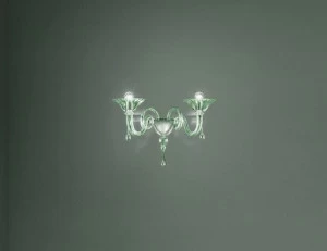 Sylcom Настенный светильник из дутого стекла с кристаллами Dolfin 1380/1382