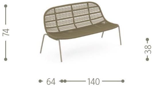 santreyd.com 2-местный садовый диван из веревки со встроенной подушкой sun-id-1433459 - Вид №2