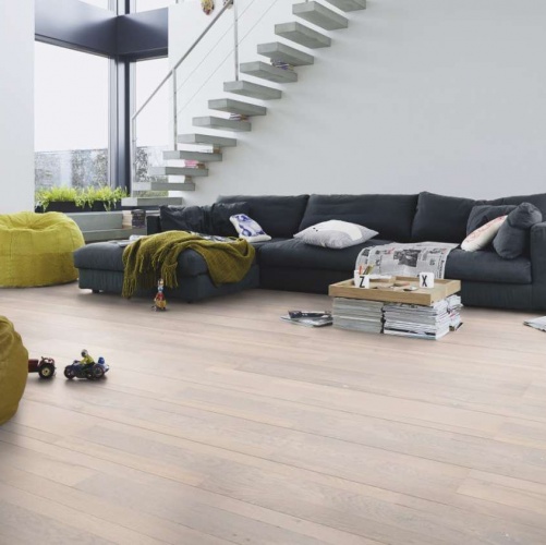 Широкий паркет Meister PС 400 Style Белый 8267 Дуб Рустик с брашью (Текстурированная) 2400х255 мм 2300200056 - Вид №7