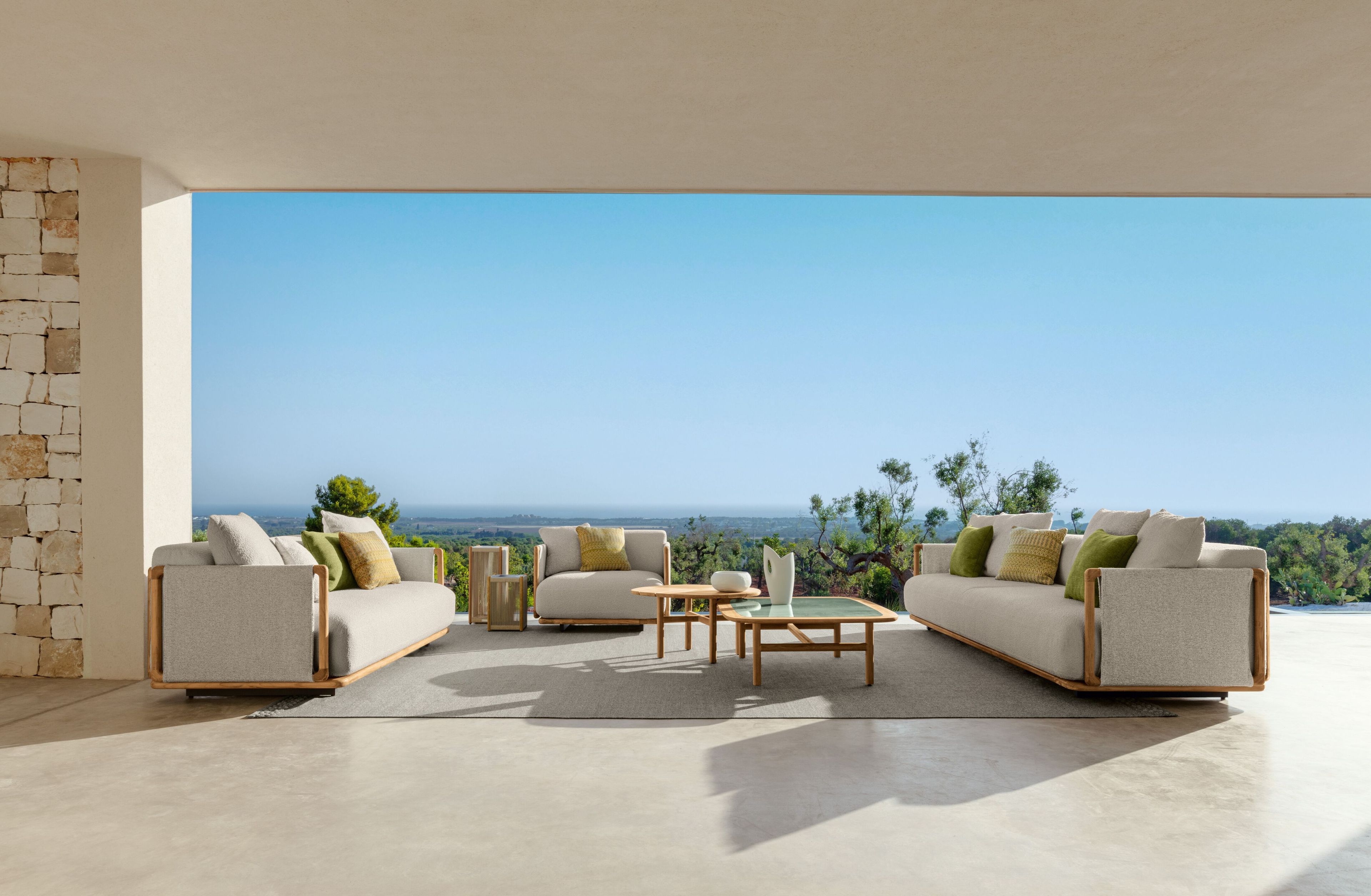 Круглый журнальный столик из тикового дерева Talenti Jun ARCH-00085643 - Вид №2