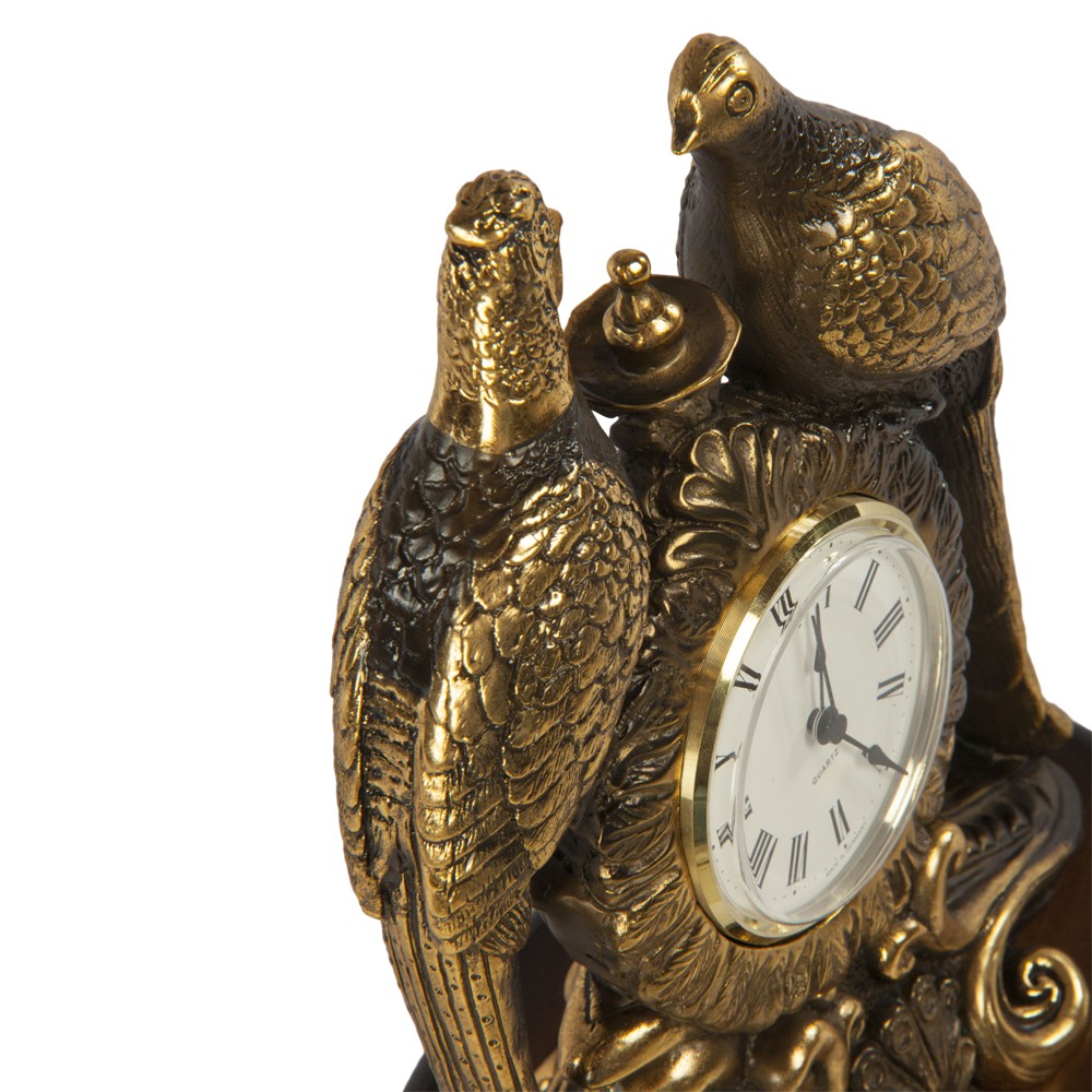 43007 Часы настольные Павлины Бронза BOGACHO 4627138242339 - Вид №7