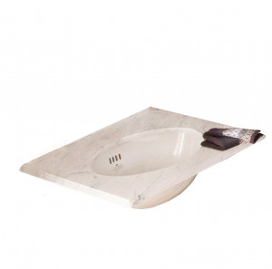 TCMAR6350WH Столешница из мрамора 635 мм Без отверстия под смеситель Thomas Crapper