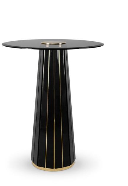 LUXXU Круглый стеклянный высокий журнальный столик Darian sun-id-1462436 - Вид №2