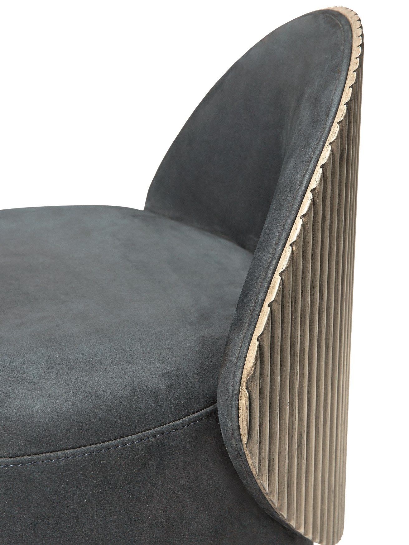 Круглый пуф из нубука Shake Hege ARCH-00065323 - Вид №1