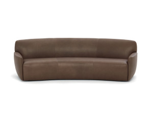 Кожаный изогнутый диван