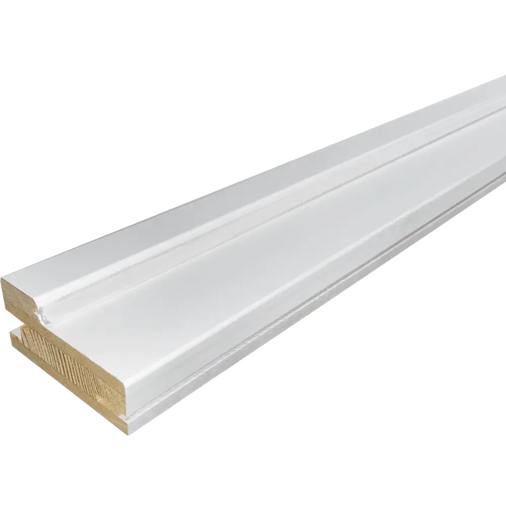 Дверная коробка твинвуд 2100x74 мм с уплотнителем эмаль цвет белый (комплект 2.5 шт.) BELWOODDOORS STLM-2116159 - Вид №1