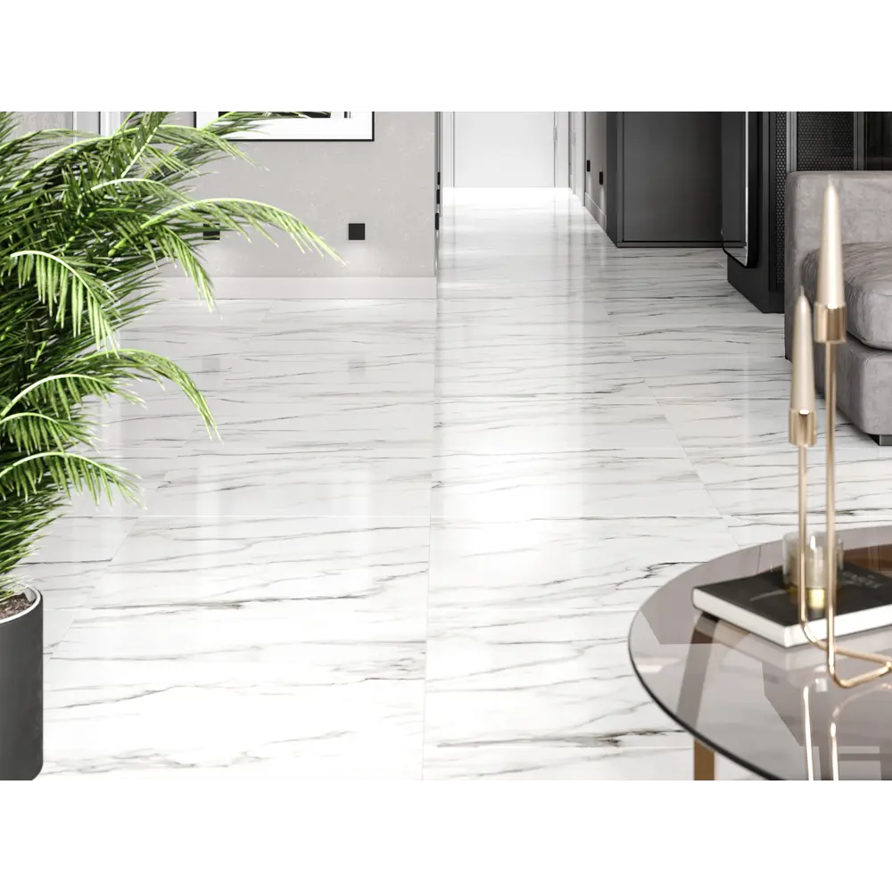 Керамогранит Gracia Ceramica Prime с мраморным узором Calacatta Borghini 60×60 см 89337166 STLM-1477653 - Вид №4
