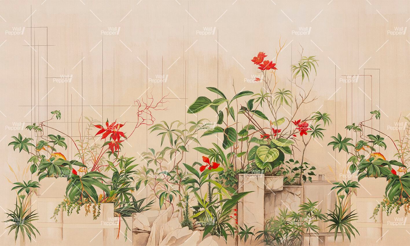 Carta da parati PVC free, eco-friendly, lavabile WallPepper OASIS ARCH-00087060 - Вид №1