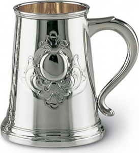 94319 Schiavon Кружка с гравировкой (бочонок) 13см (серебро 925пр) Серебро 925